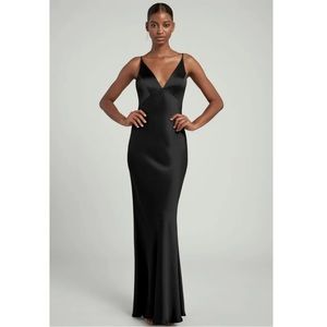 Black Satin Jenny Yoo - Eloise Dress